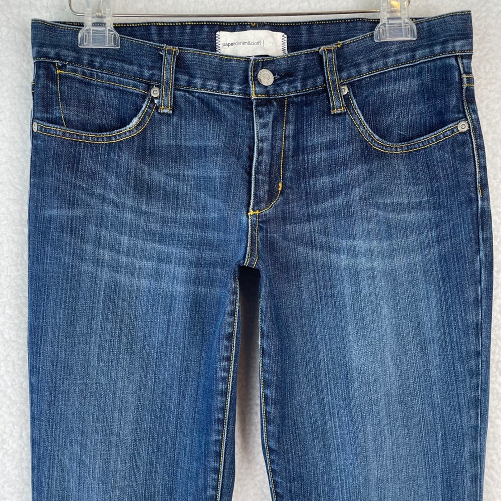 Paper Denim & Cloth Womens Dark Wash Straight Leg Jeans Size 10/30 Mid Rise